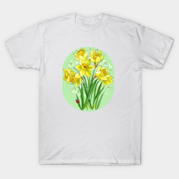 Daffodils T-Shirt by Vicky Kuhn Illustration